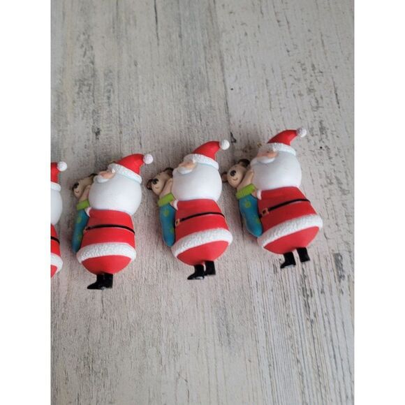 Hallmark 2012 stocking stuffer puppy Santa Claus ornament Xmas set - Picture 5 of 8